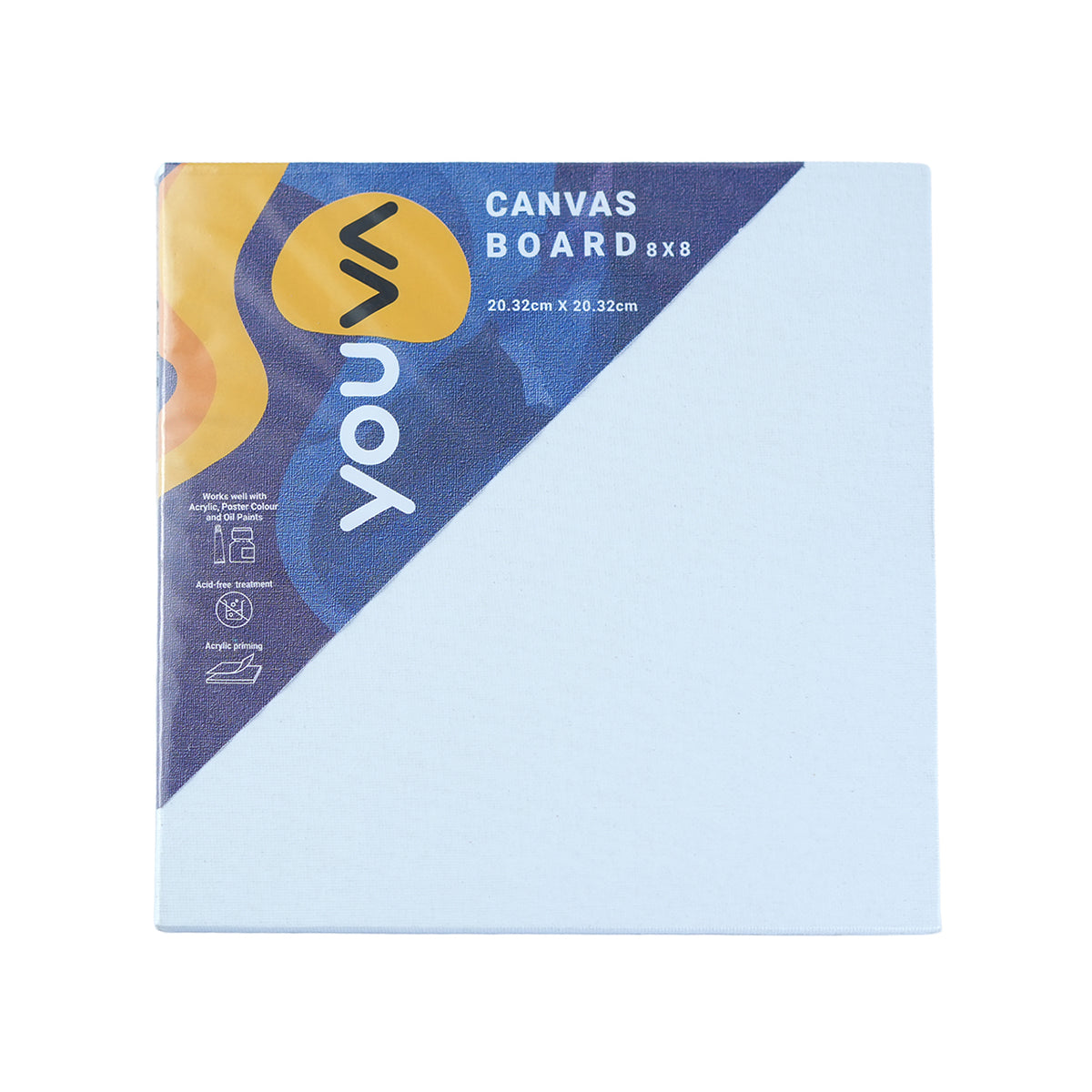Navneet Youva Primed Canvas Board | 100% Cotton Medium Grain Art Canvas for Oil & Acrylic Painting