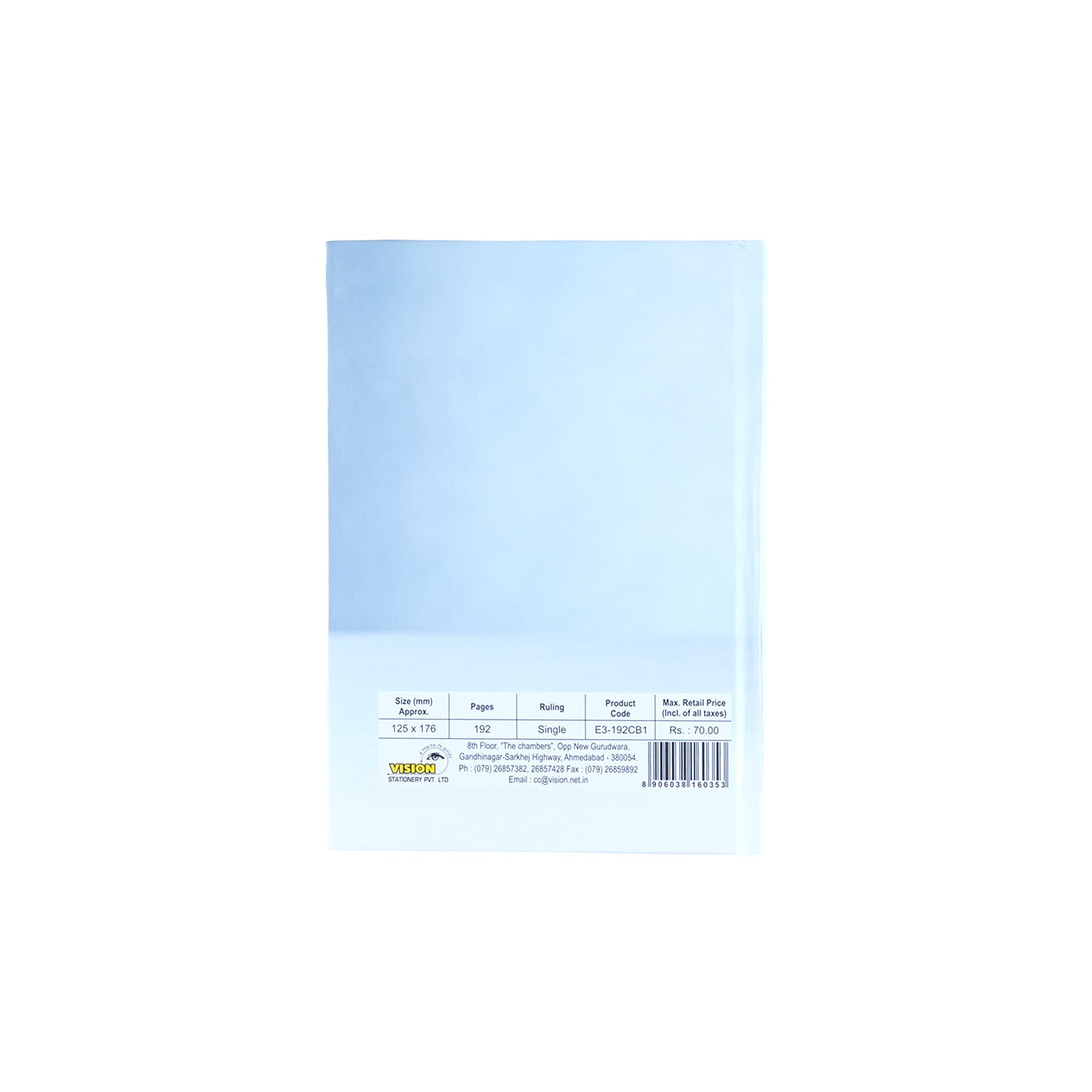 Vision Single Line Case Bound Notebook 192 Pages 12.5x17.6 cm (CSD121704)