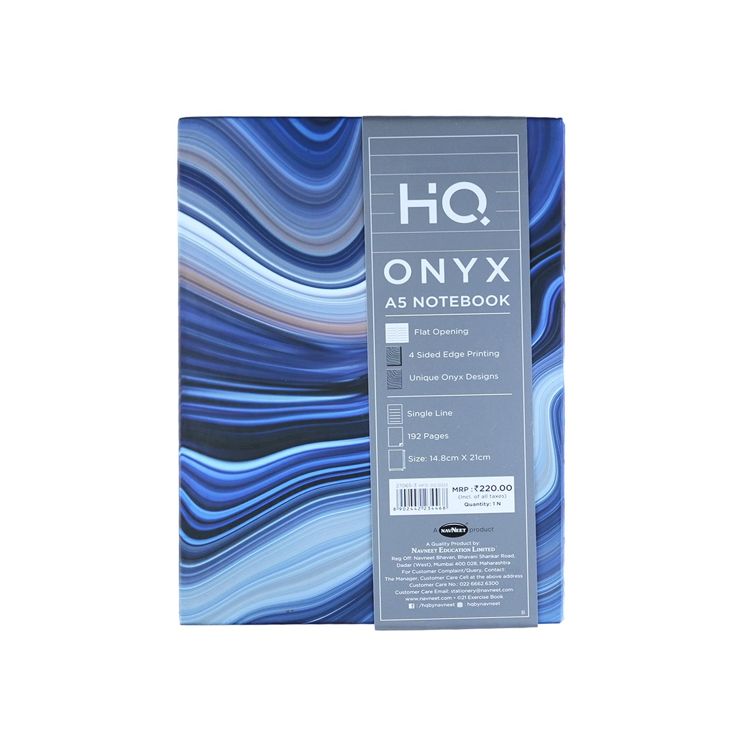 HQ Single Line Case Bound Notebook 192 Pages A5 Size (CSDA508)