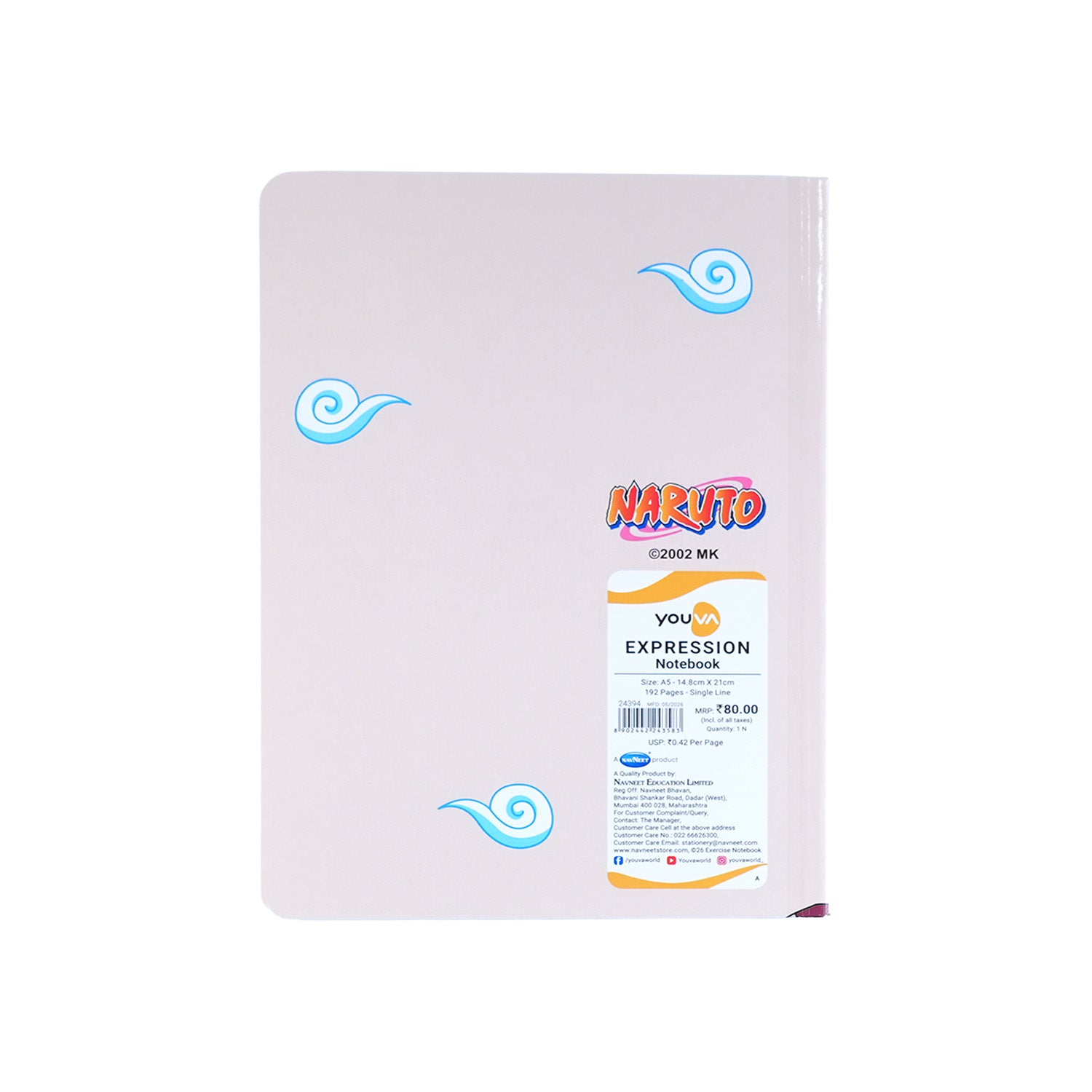Youva Single Line Notebook 192 Pages A5 Size (CSDA533)