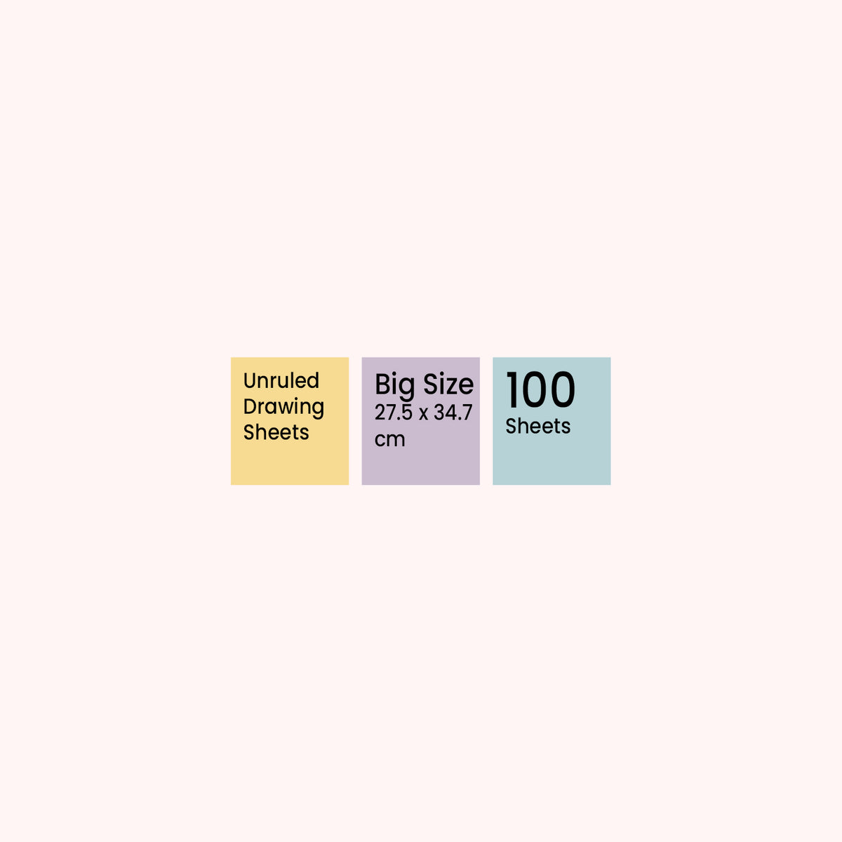 Vision Large 4A Loose Drawing Sheets | 100-Sheet 27.5x34.7cm Art Sketch Paper Pack VDS01