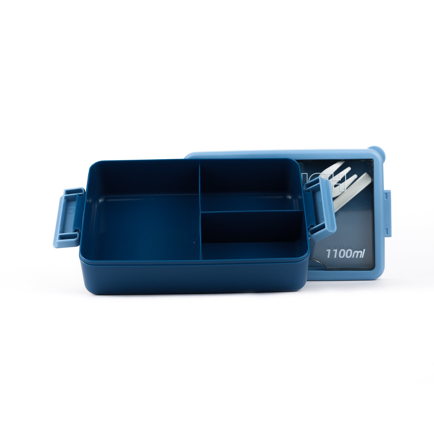 4 Compartment BPA Free Bento Lunch Box with Utensils 1300ml