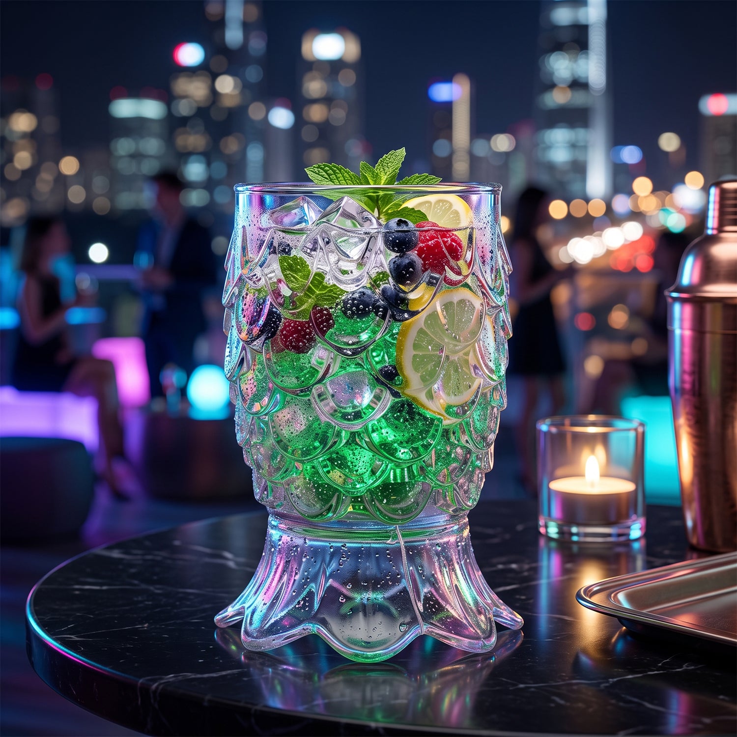 Liquid-Activated LED Color-Changing Acrylic Mug | 7-Color Disco Light Cup