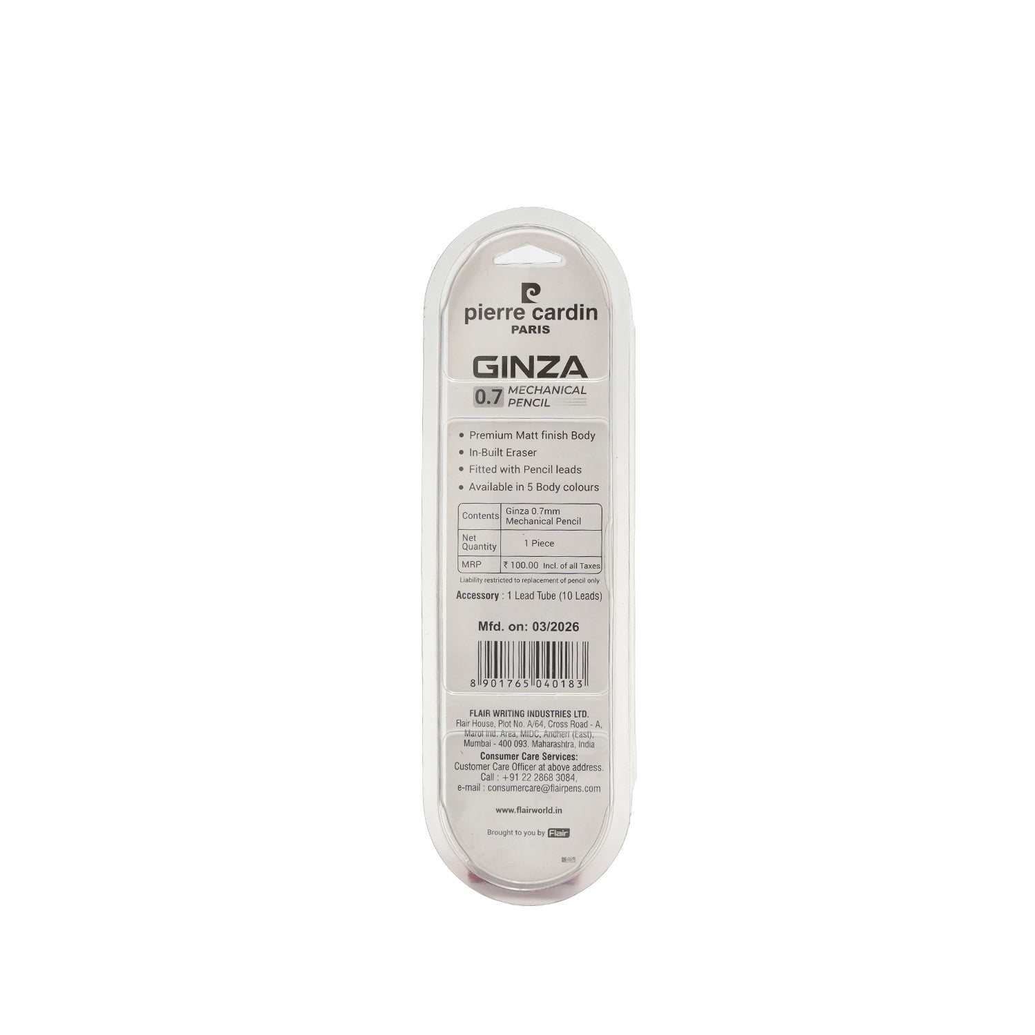 Pierre Cardin GINZA 0.7mm Matt Finish Mechanical Pencil Pack