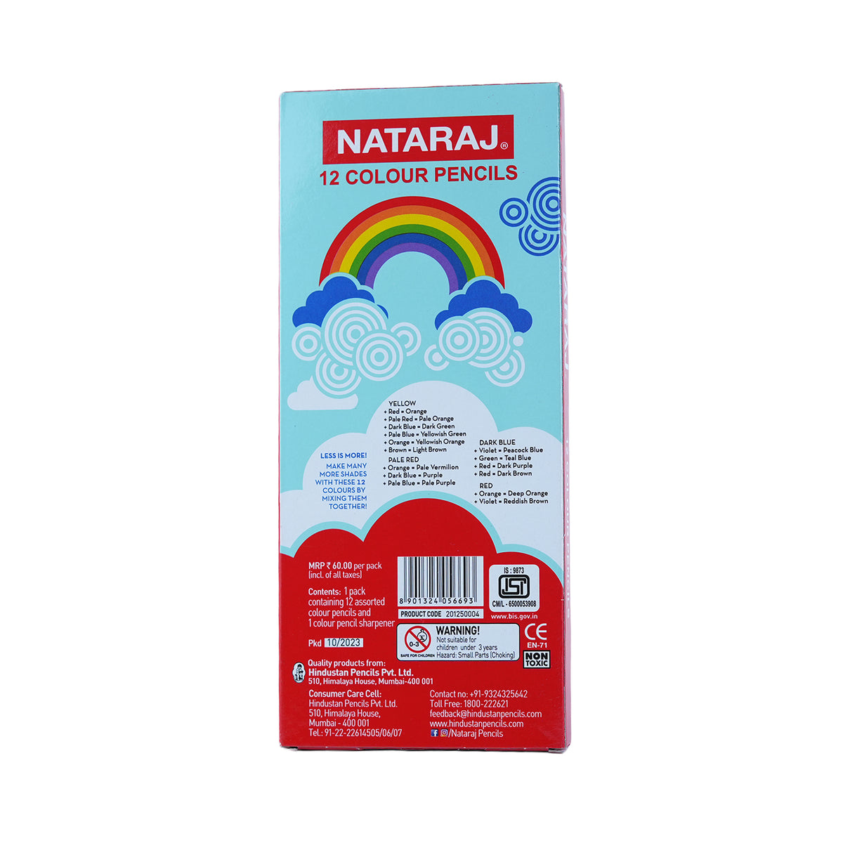 Nataraj Full-Size Colour Pencils Set | 12 Brilliant Shades Art & School Drawing Set