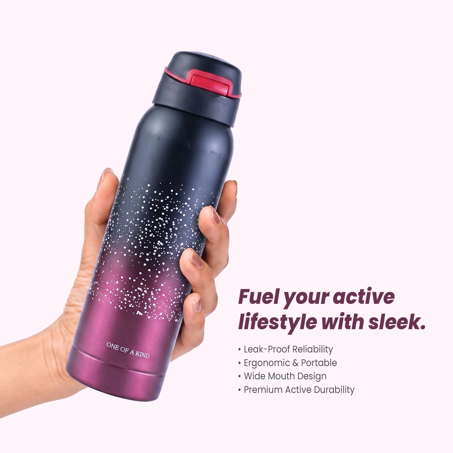 Premium 500ml Sports Water Bottle | Leak-Proof Gym & Hiking Tumbler Black