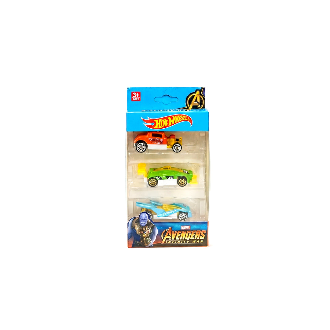 Avengers-Inspired 3-Piece Die-Cast 1:64 Scale Toy Car Set