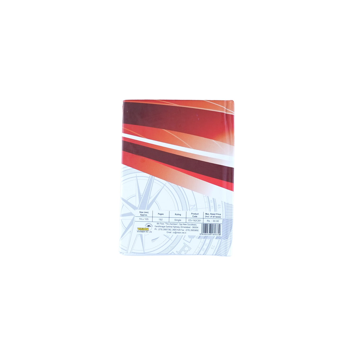 Vision Pocket Notebook 192 Pages 7.4x10.5 cm (CSD071004)