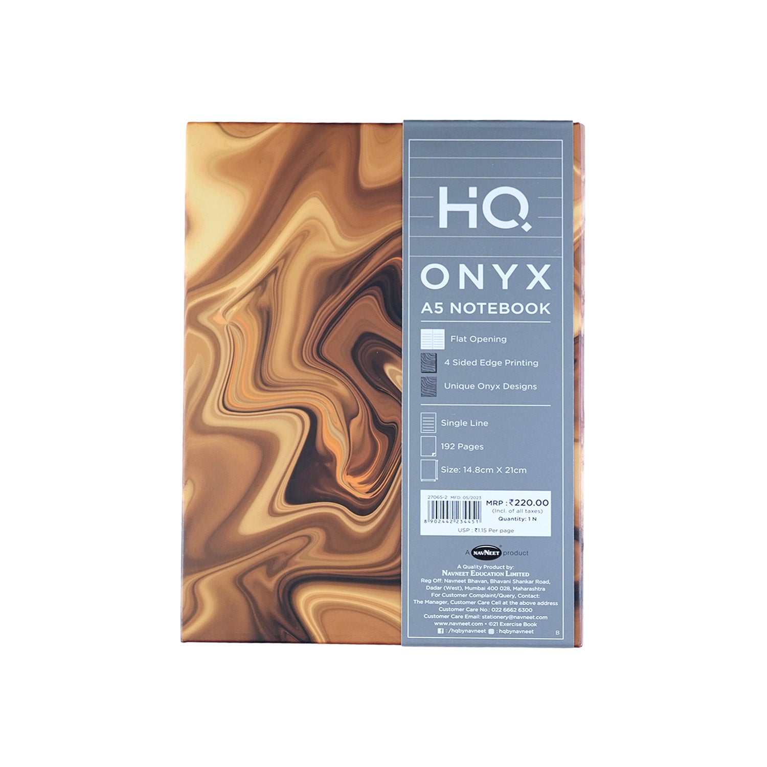 HQ Single Line Case Bound Notebook 192 Pages A5 Size (CSDA511)