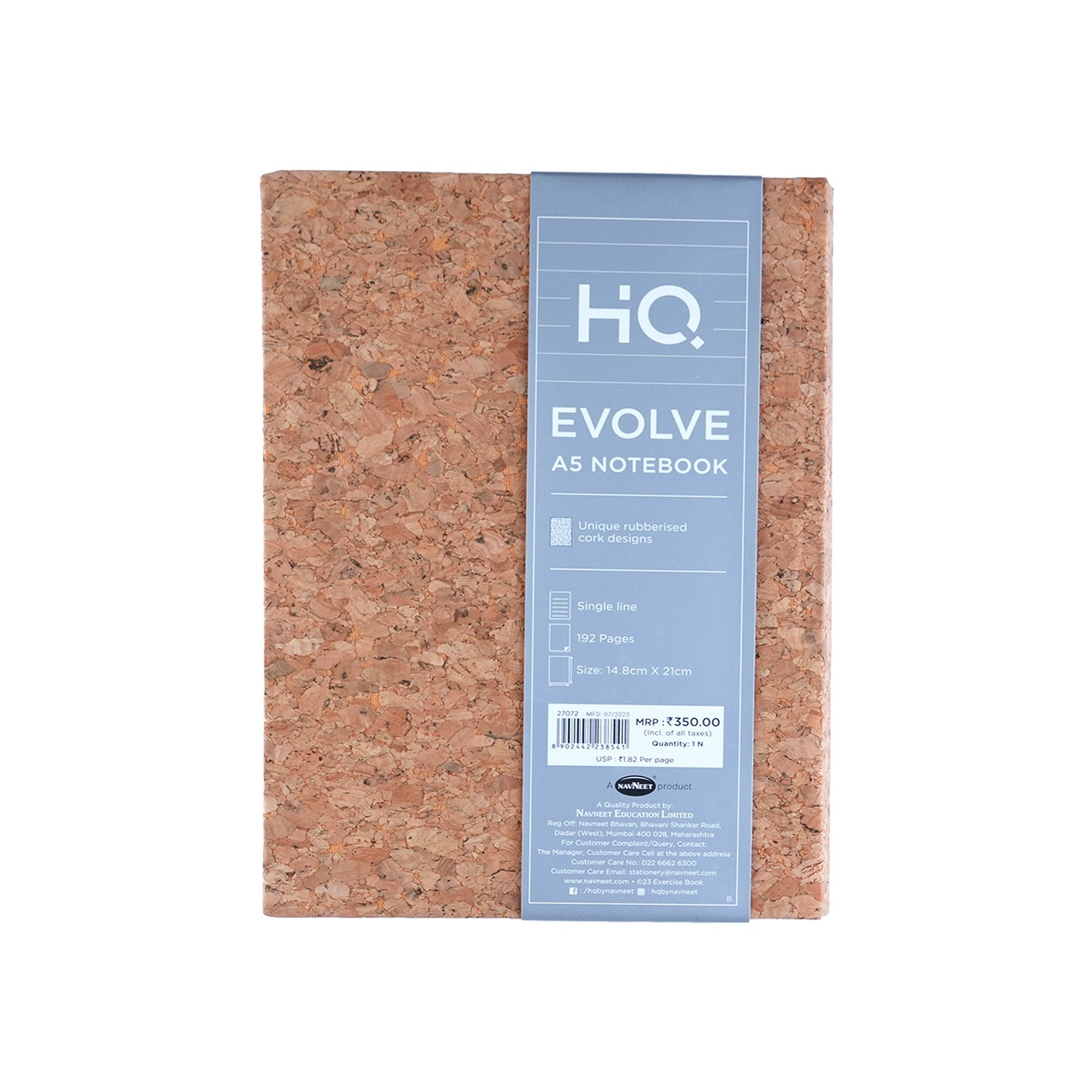 HQ Single Line Case Bound Notebook 192 Pages A5 Size (CSDA512)