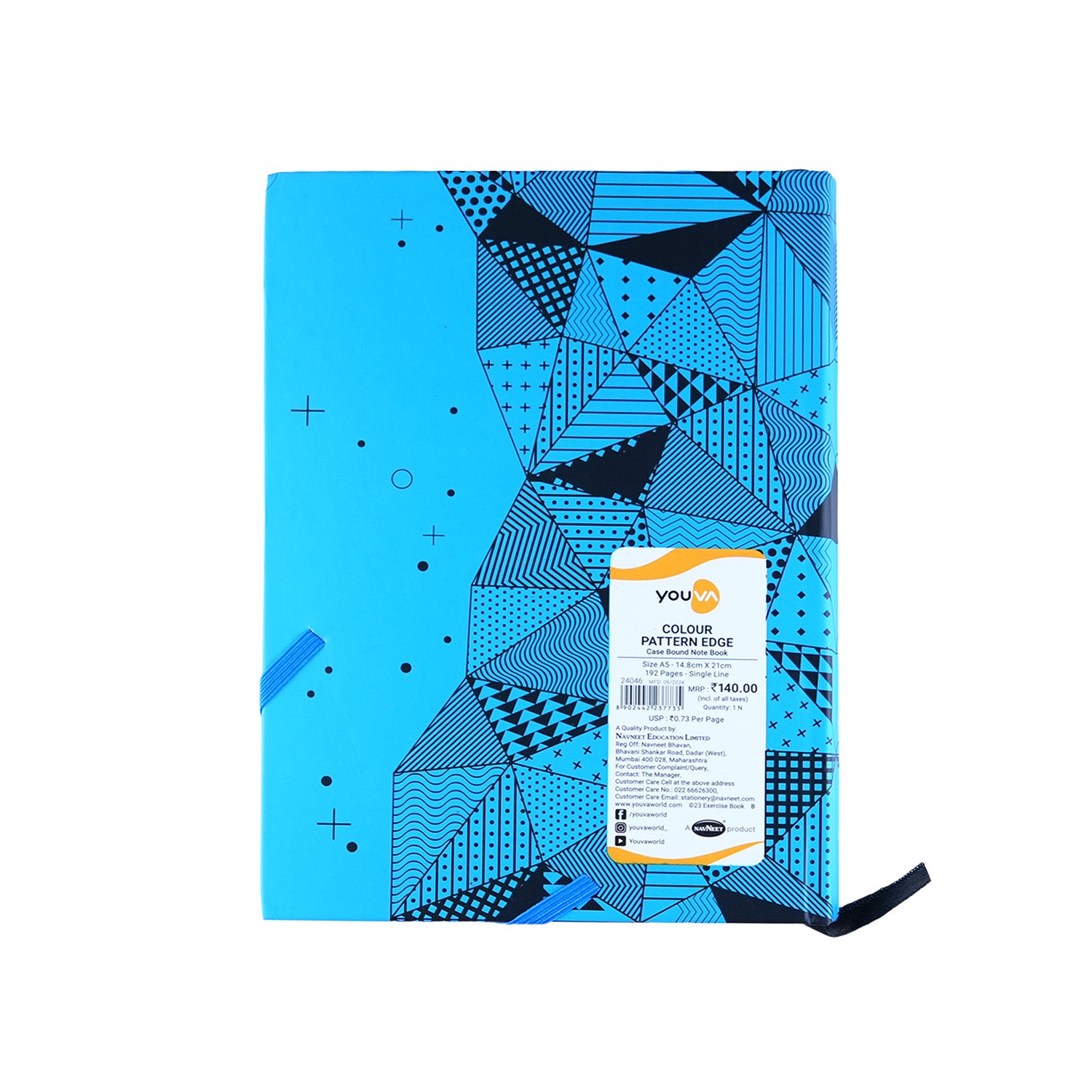Youva Single Line Case Bound Notebook 192 Pages A5 Size (CSDA516)
