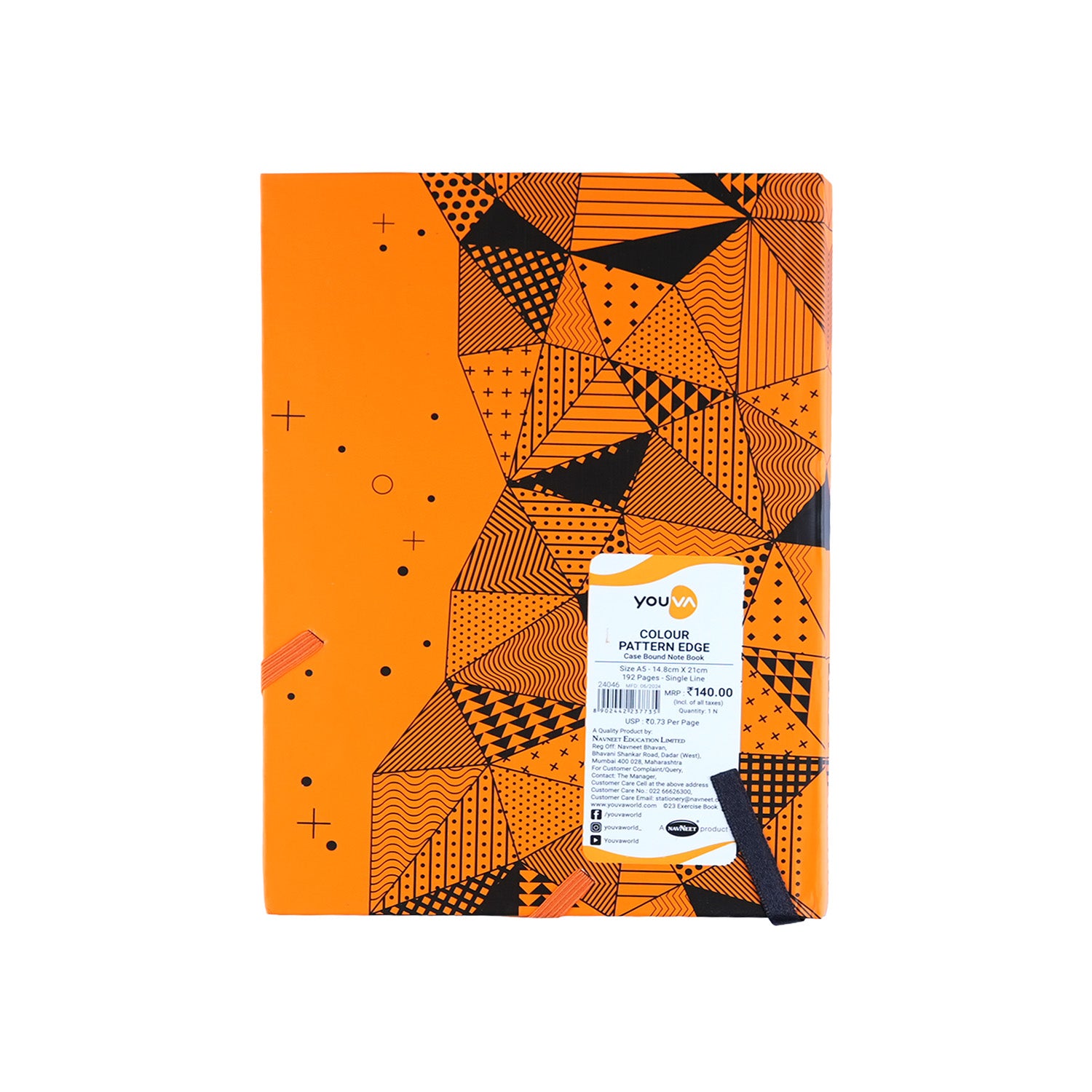 Youva Single Line Case Bound Notebook 192 Pages A5 Size (CSDA517)