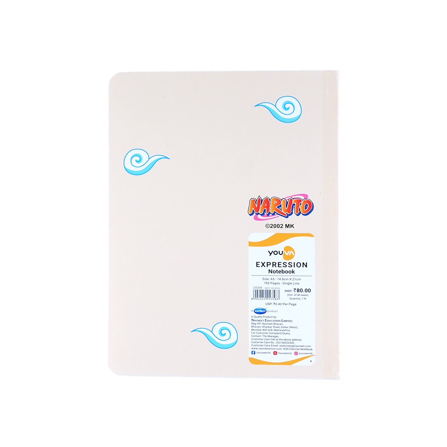 Youva Single Line Notebook 192 Pages A5 Size (CSDA530)