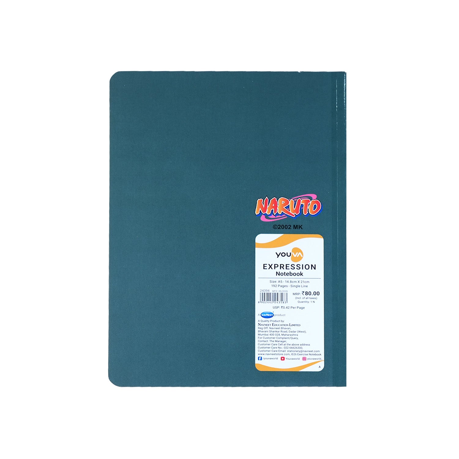 Youva Single Line Notebook 192 Pages A5 Size (CSDA532)