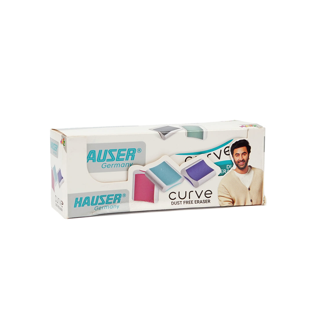 Curve Dust Free Non Toxic Rubber Erasers Pack of 20