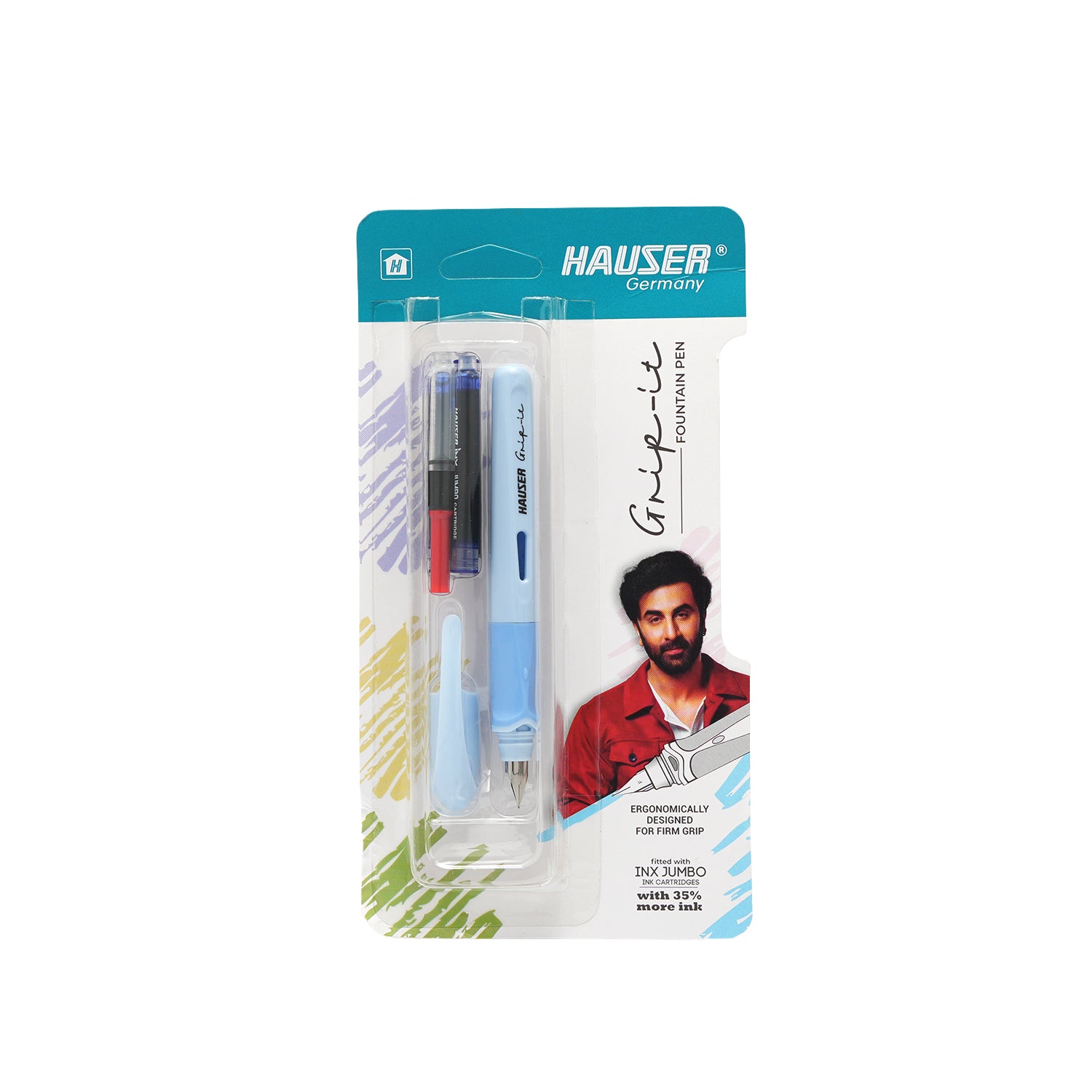 Hauser Inx Grip-it Pastel Premium Fountain Pen Converter Pack
