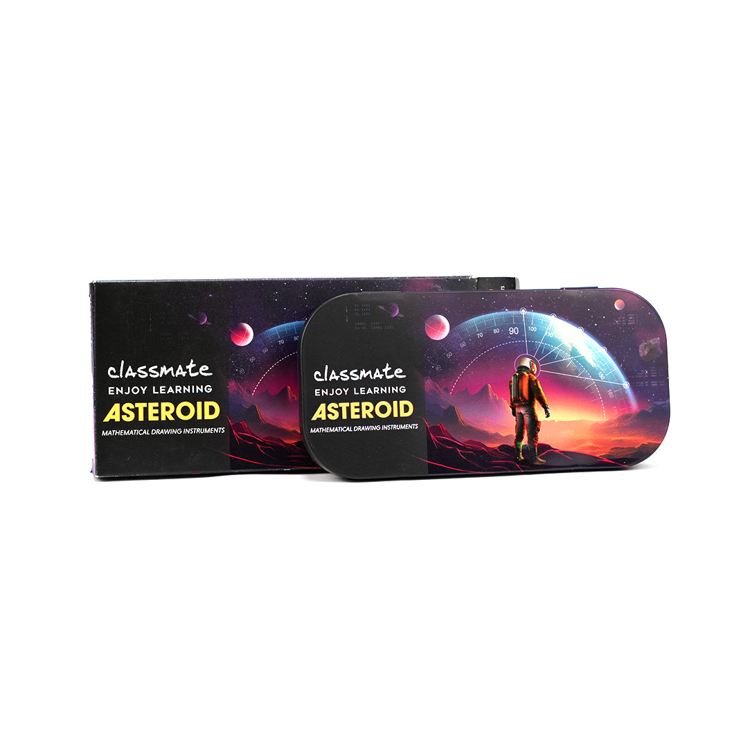 Classmate Asteroid Geometry Box | Premium High-Precision Mathematical Tool Kit with Foldable Scale & Mechanical Pencil