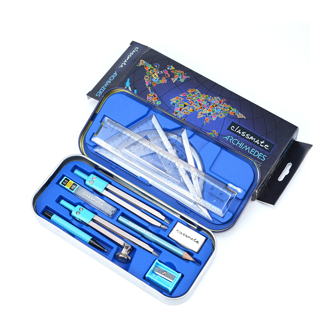 Classmate Archimedes Geometry Box | Premium Ink Black High-Precision Mathematical Instruments & Drafting Set