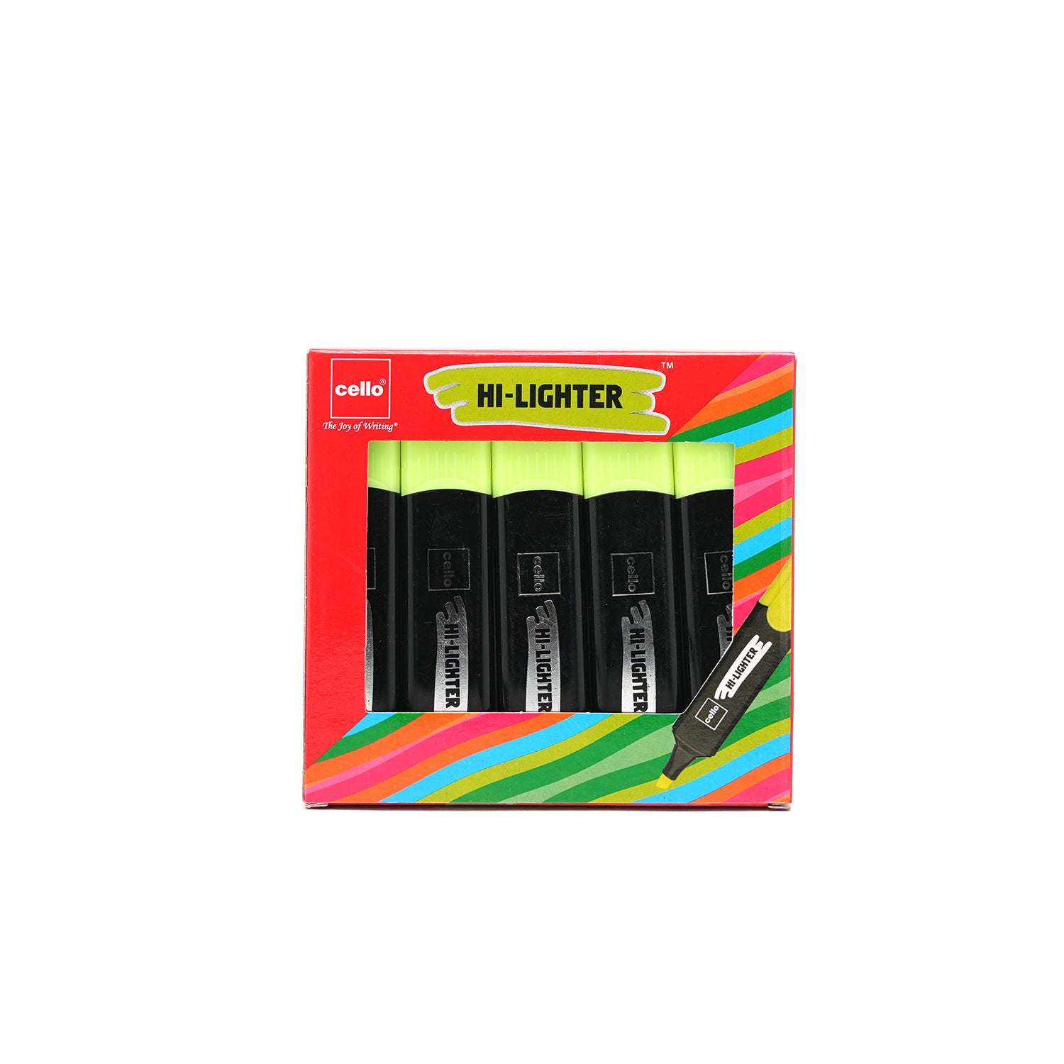Cello Vivid Ink Assorted Multicolor Chisel Tip Highlighters Pack