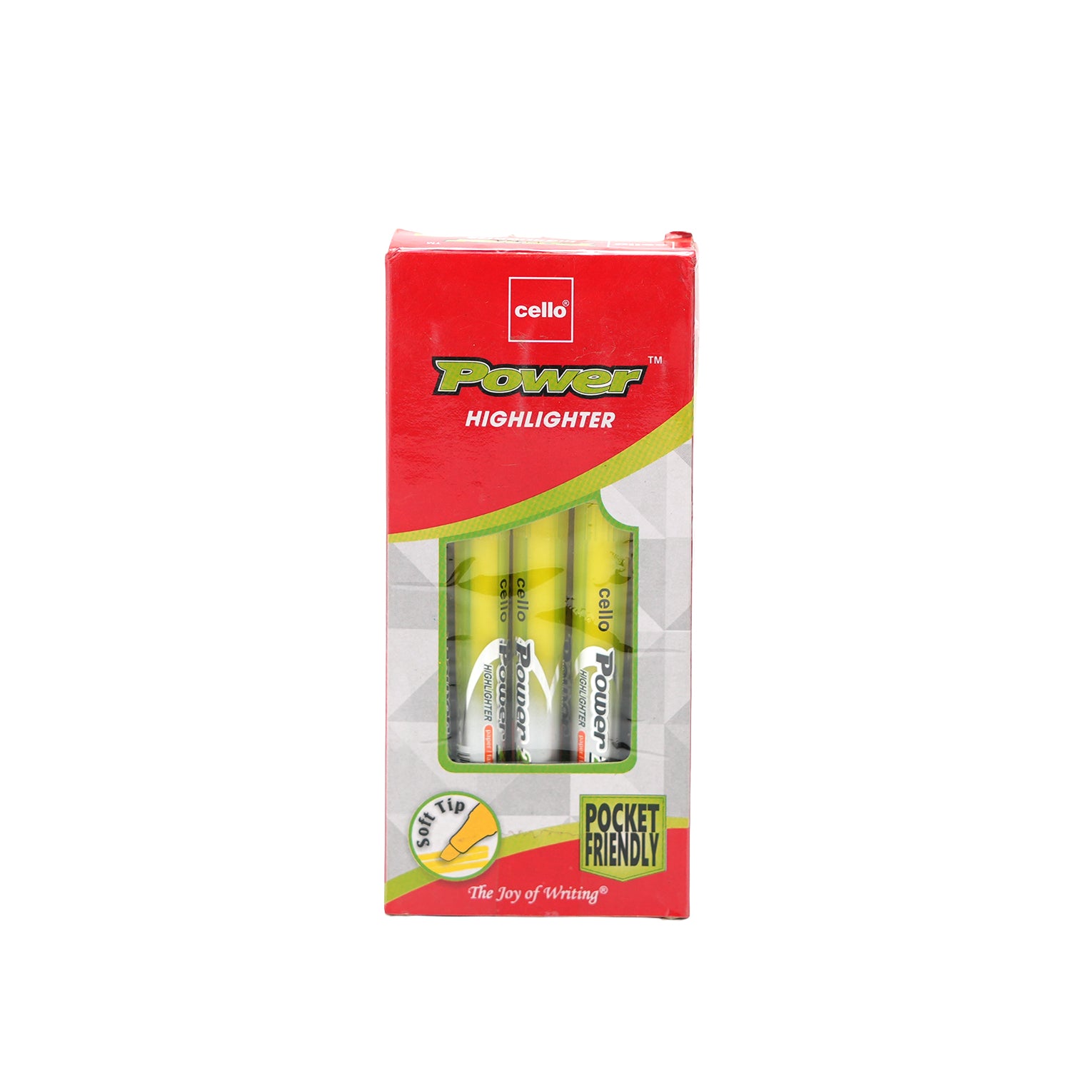 Cello Power Line Chisel Tip Fluorescent Highlighter 10 Pack