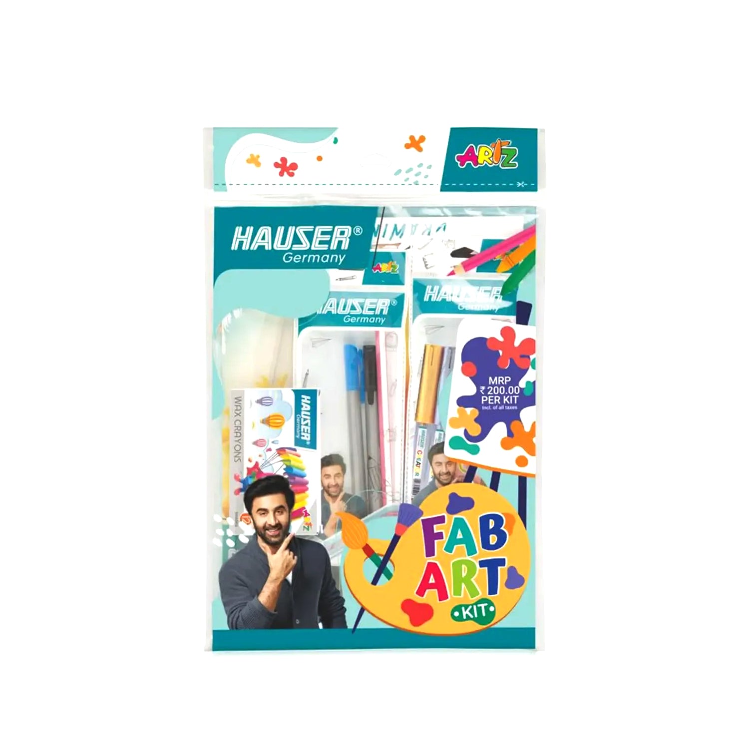 Hauser Artz Fab Art All-in-One 58 Piece Stationery Kit