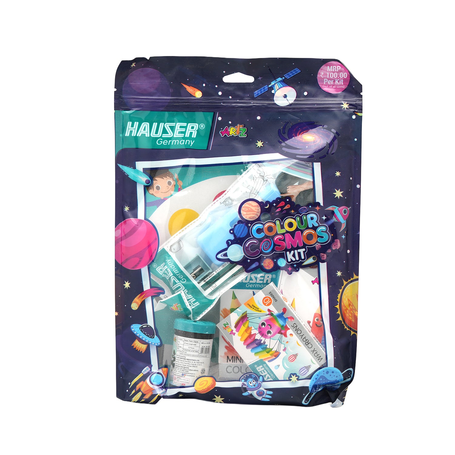 Hauser Colour Cosmos Kids Drawing Crafting Stationery Kit