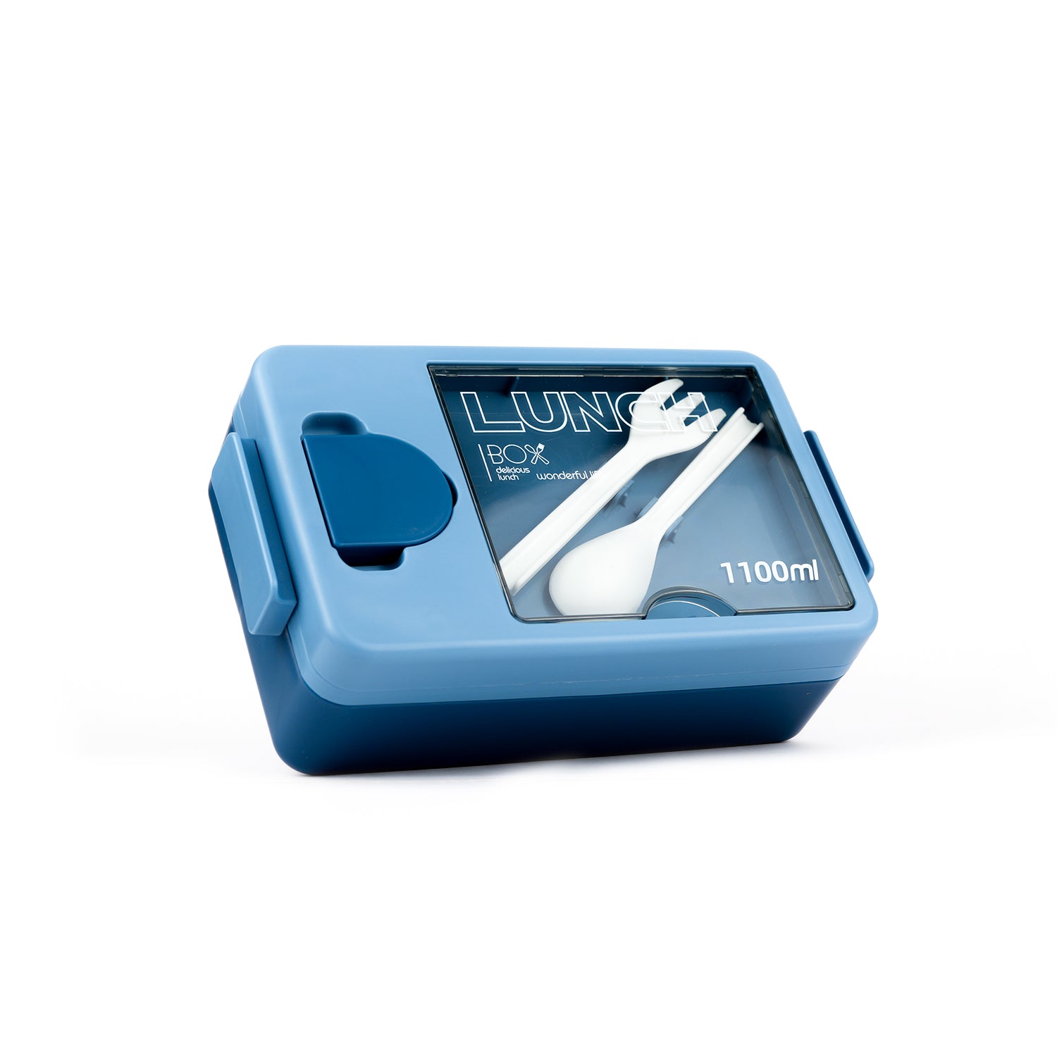 4 Compartment BPA Free Bento Lunch Box with Utensils 1300ml