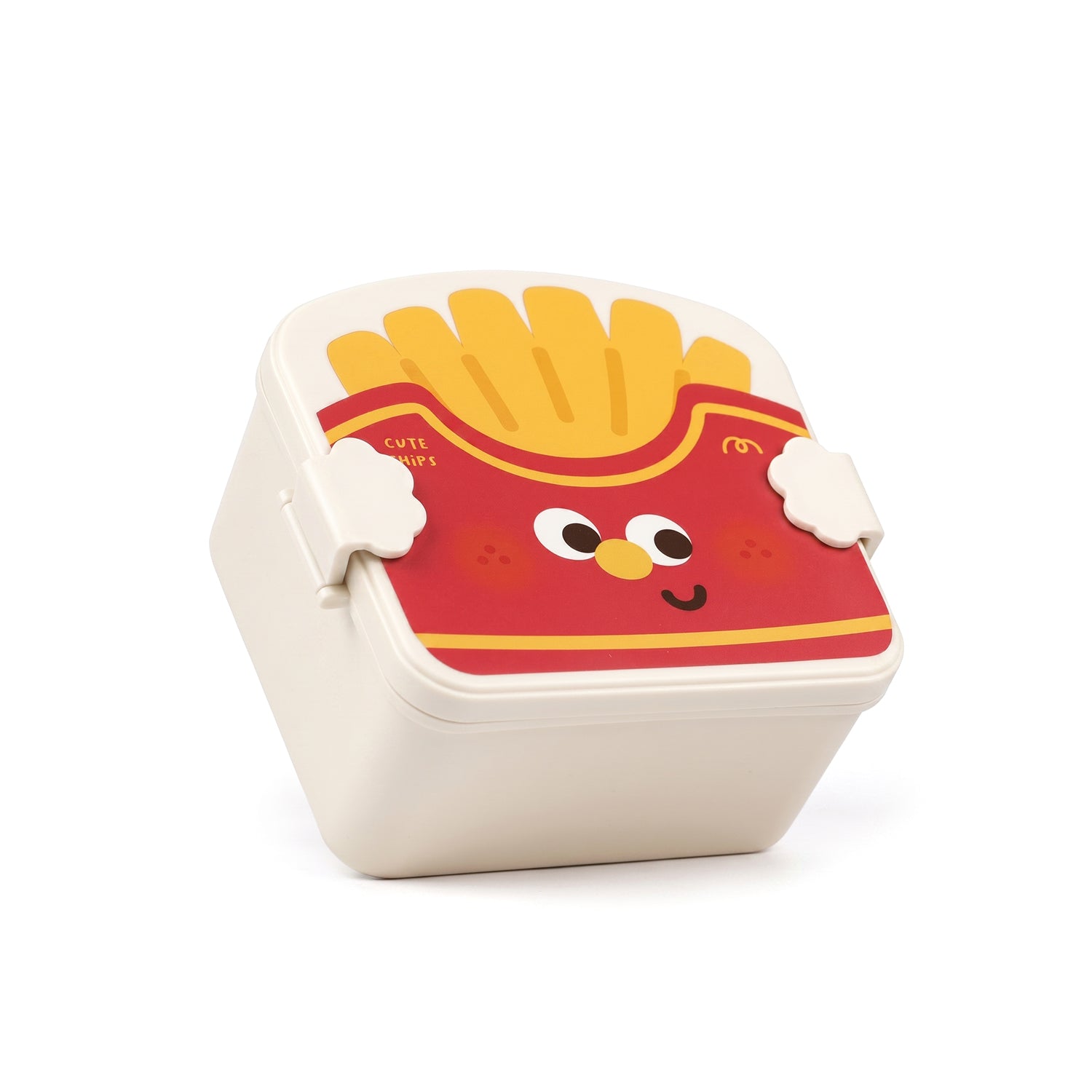 French Fry Shaped Bento Lunch Box with Included Cutlery