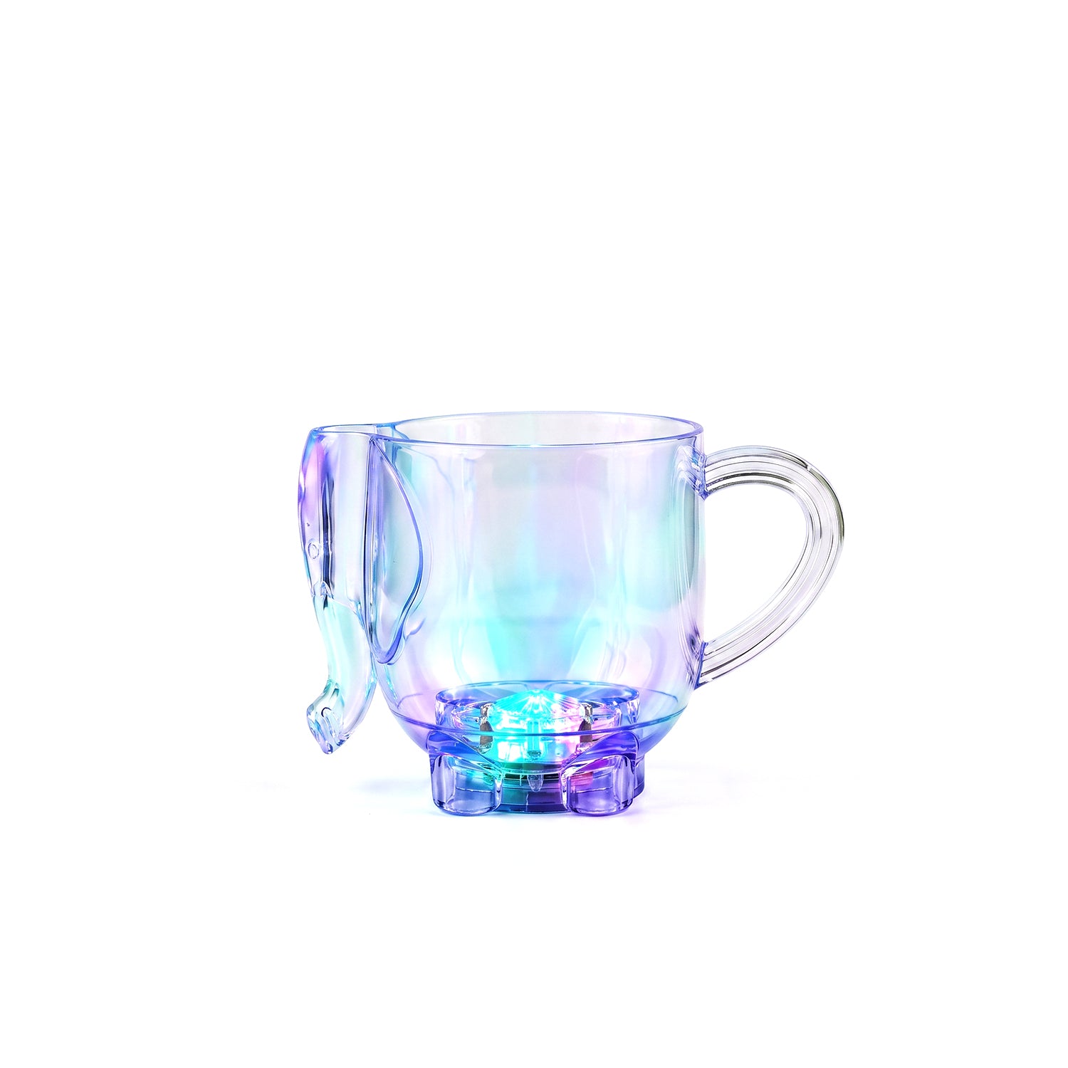 Inductive LED Rainbow Glass Cup | Liquid-Activated Light-Up Drinkware