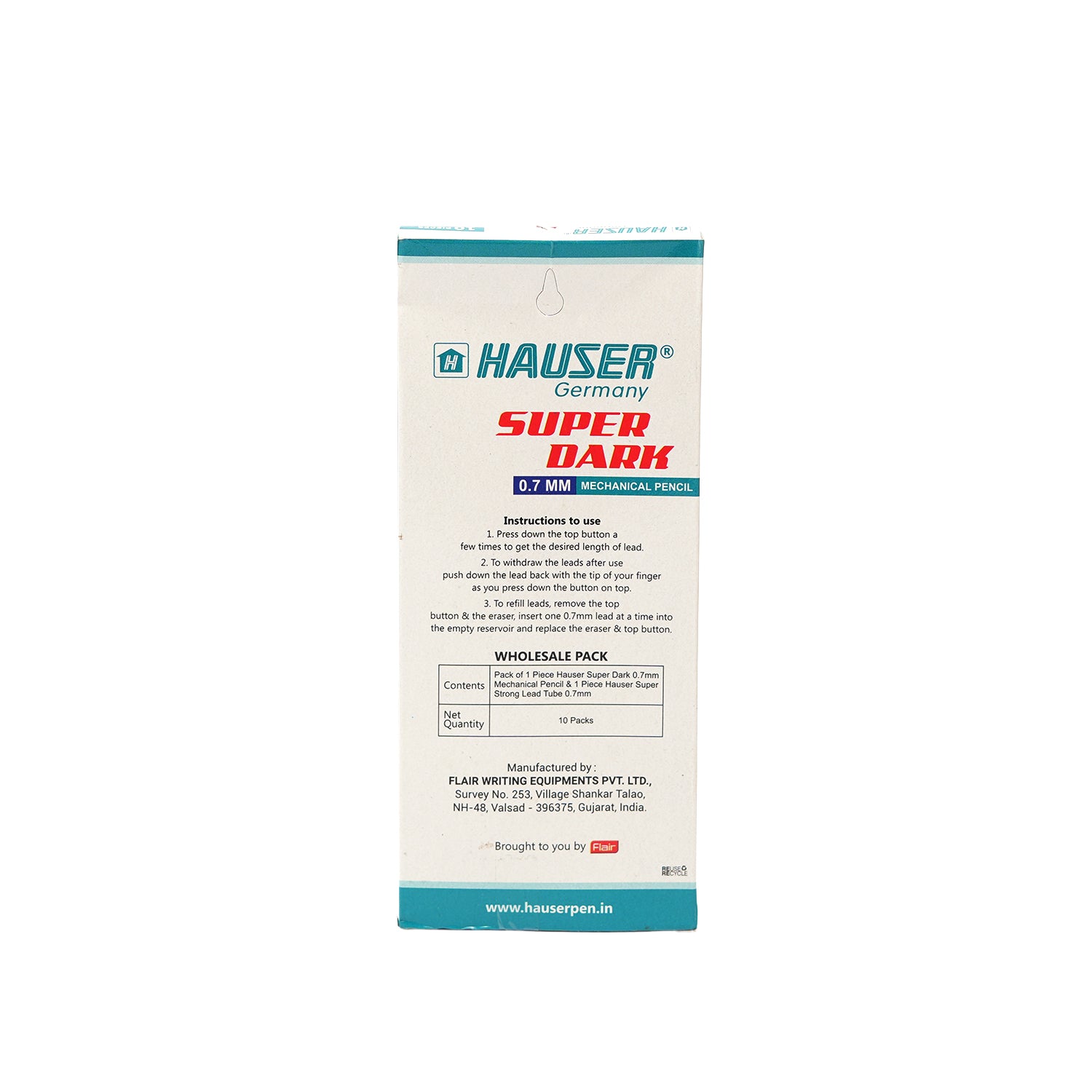 Hauser Super Dark 0.7mm Mechanical Pencil 10 Piece Pack