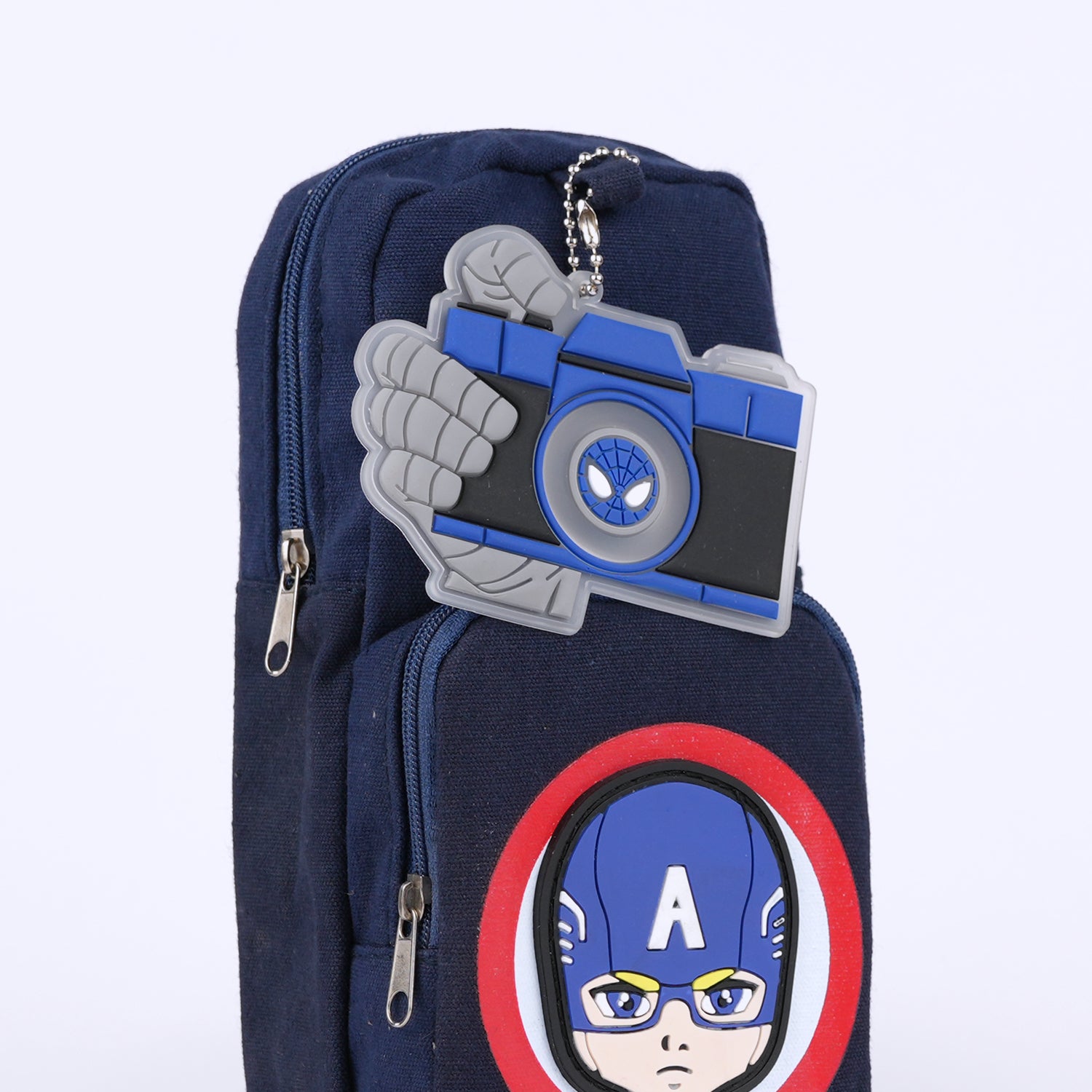 Large Capacity 2-Layer School Bag Style Stationery Pencil Pouch For Boy
