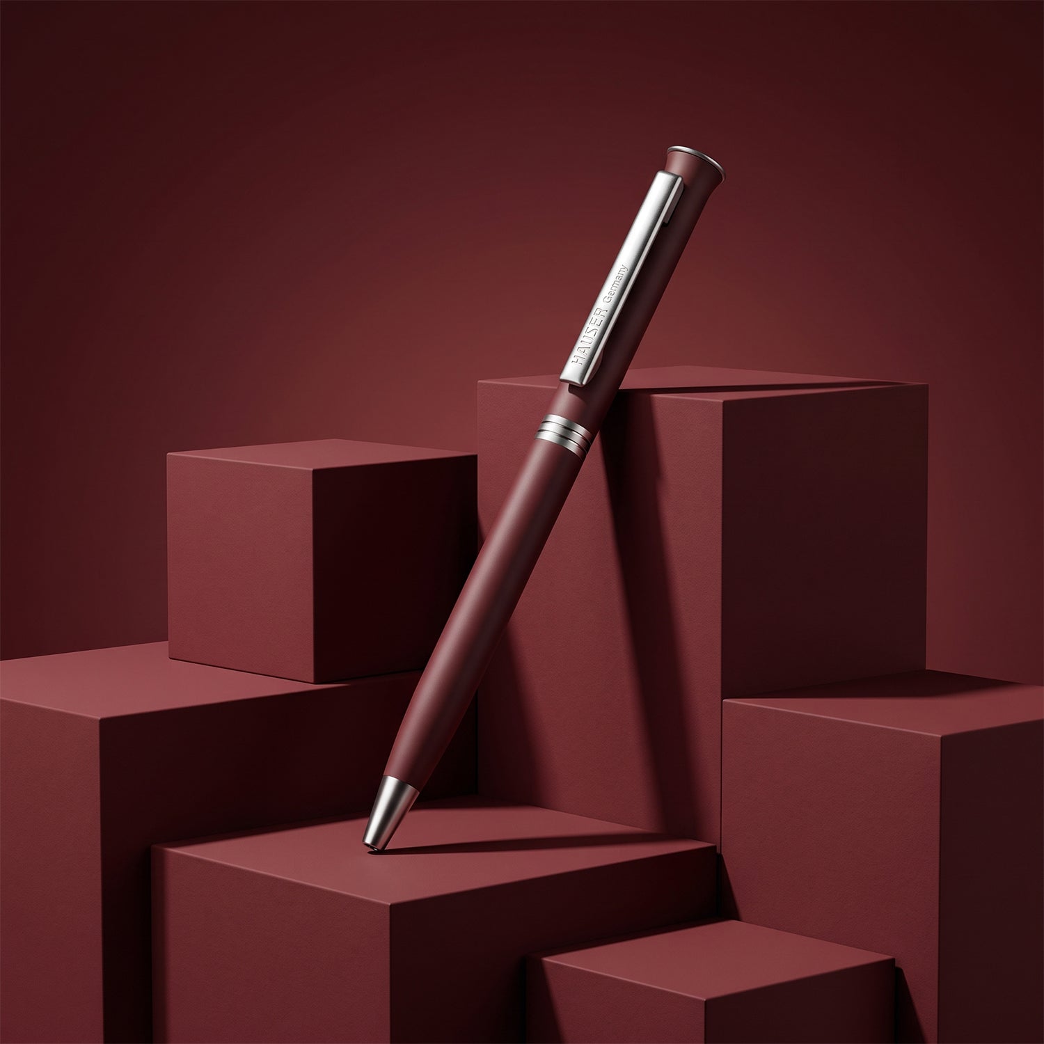 Hauser Epic Premium Metal Body Twist Mechanism Ballpoint Pen | Red