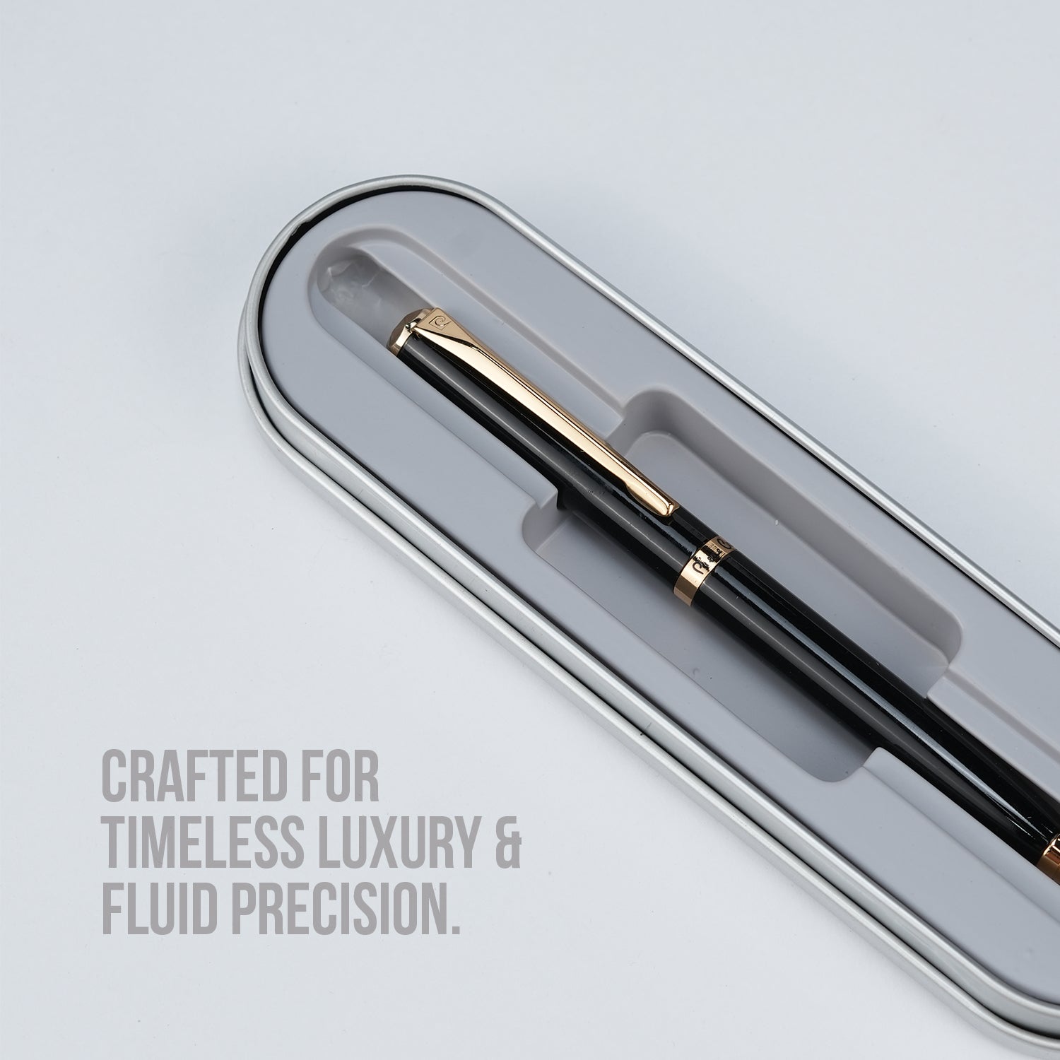 Pierre Cardin Jewel Titanium Black Gold Premium Ballpoint Pen