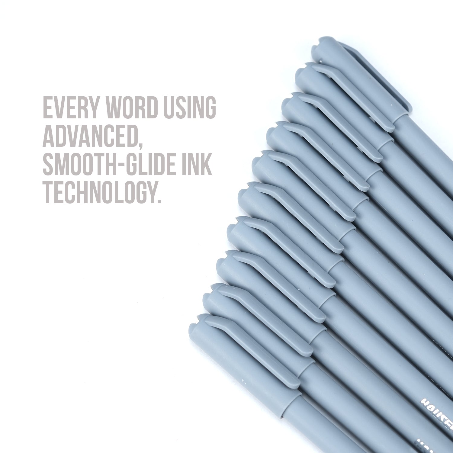 Store Hauser XO 0.7mm Low Viscosity Black Ink Ballpoint Pens 10-Pack | Gray