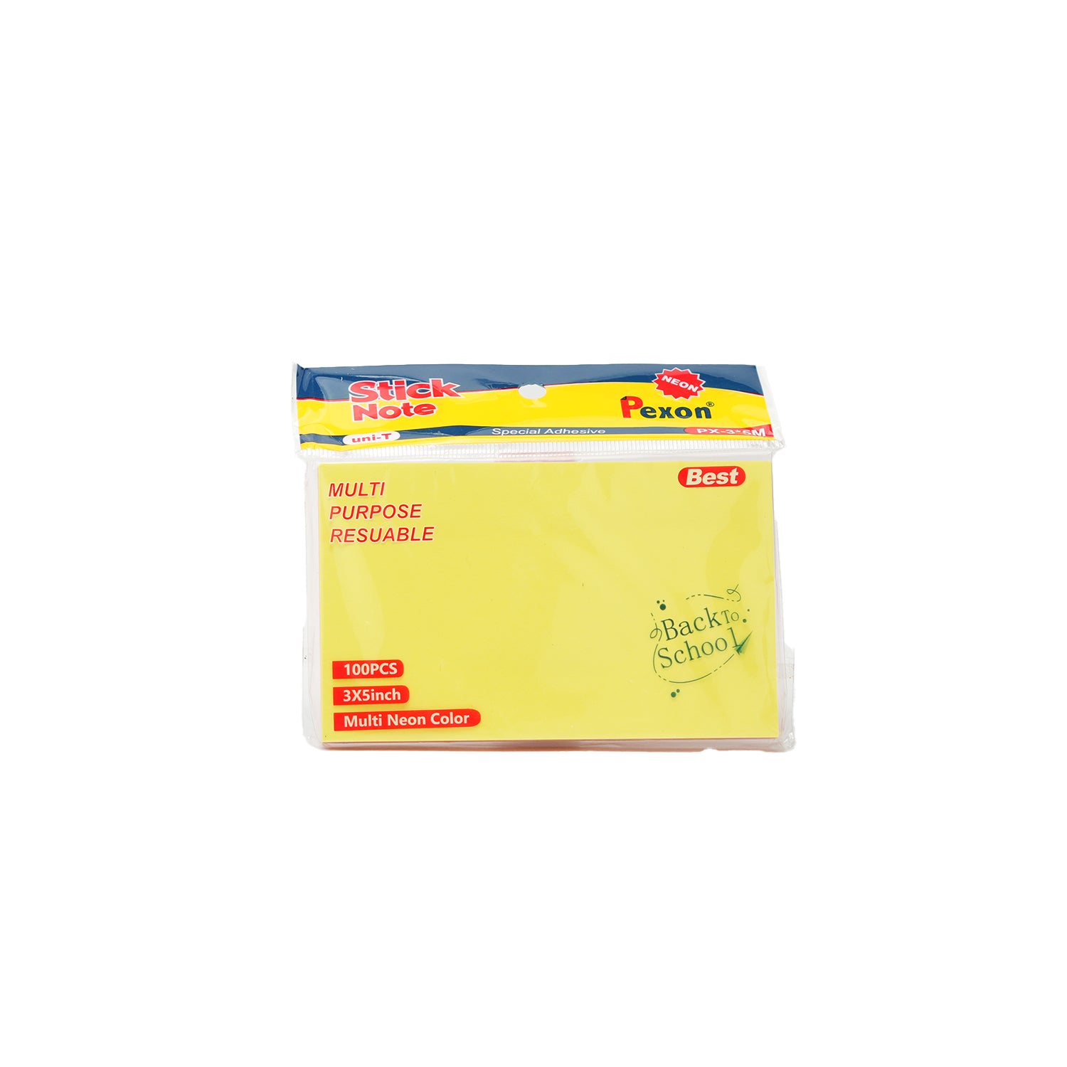 Pexon Premium Neon Sticky Notes 3x5 Inch 100 Sheets