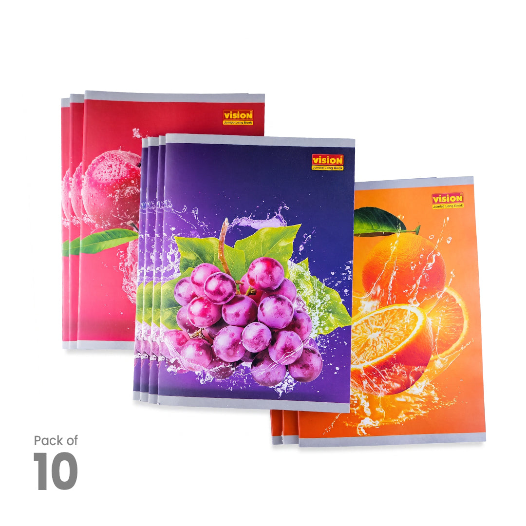 Vision Unruled A4 Long Notebook 140 Pages 10 Pack