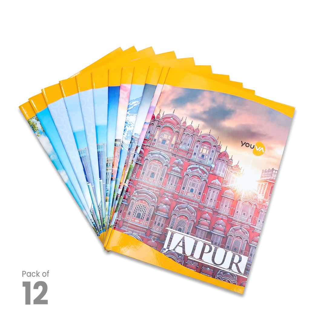 Youva Premium Single Line A4 Notebook 140 Pages Pack 12