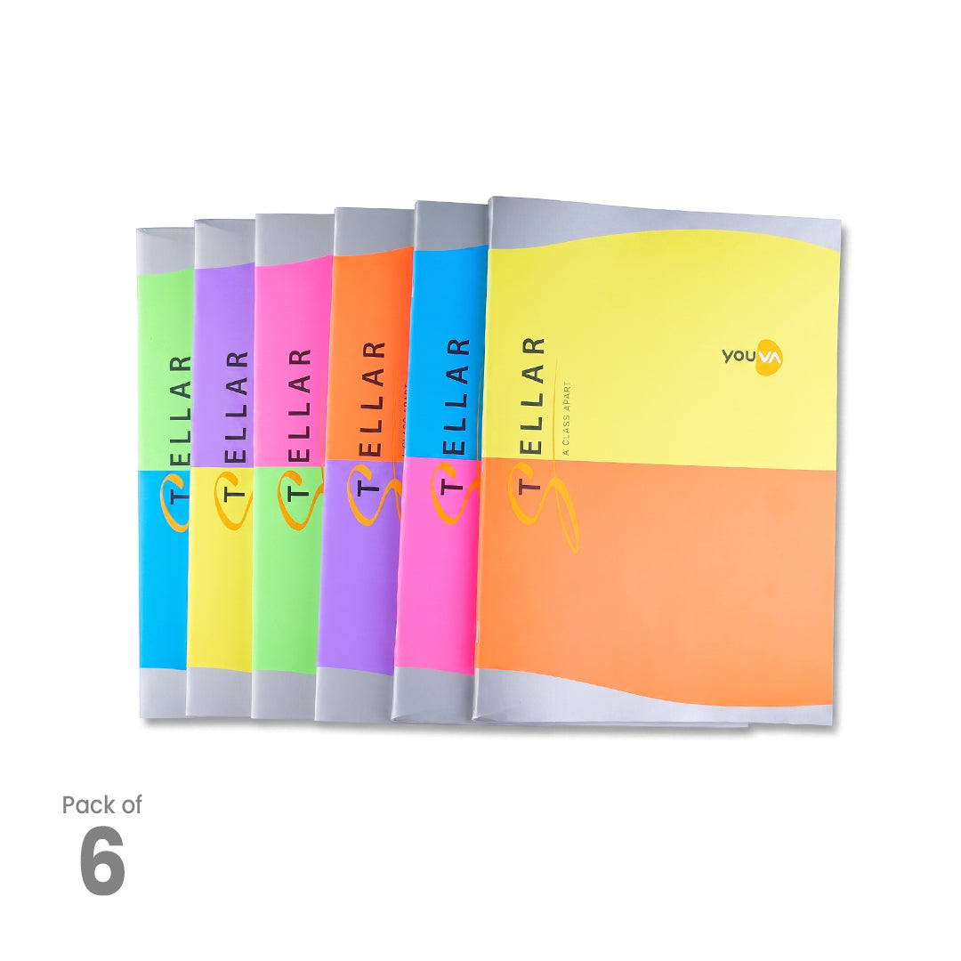 Premium Youva Staller Long A4 Notebook 172 Pages 6 Pack